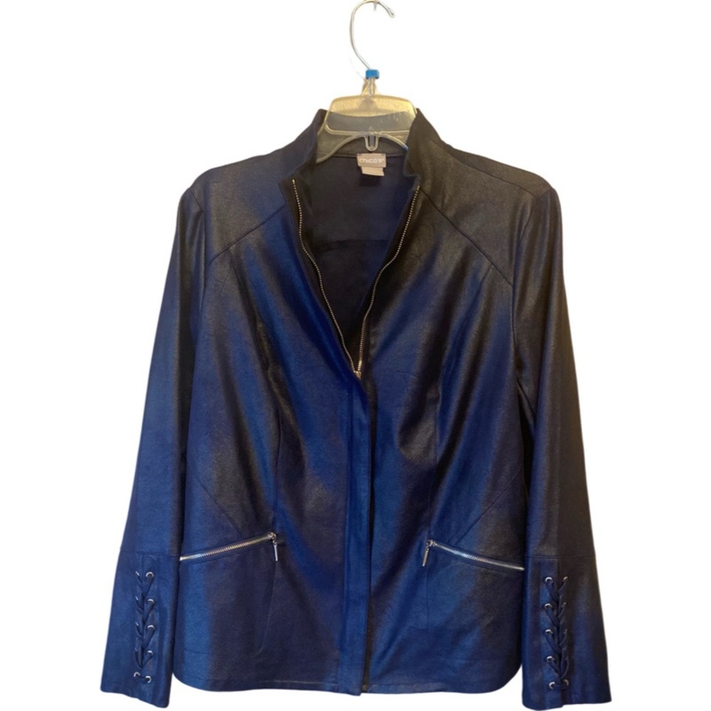 Chicos Zip Up Blazer